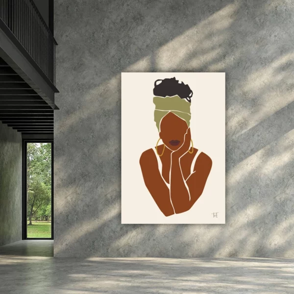 ToF Wanddecoratie abstracte Afrikaanse vrouw