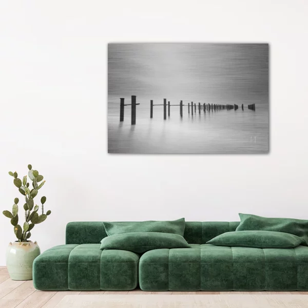 ToF Wanddecoratie landschap Lara Beach, Antalya zwart-wit
