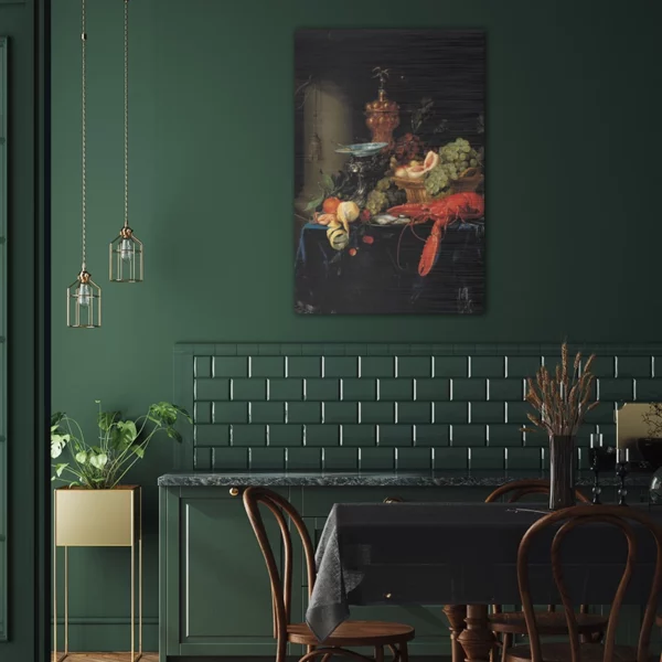 ToF Wanddecoratie schilderij Stilleven met een gouden bokaal, Pieter de Ring
