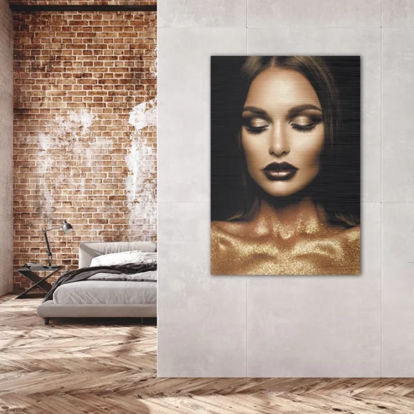 ToF Wanddecoratie vrouw met gouden glitter