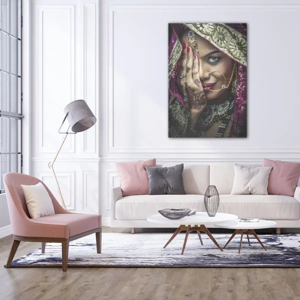 ToF Wanddecoratie vrouw Indiase schoonheid