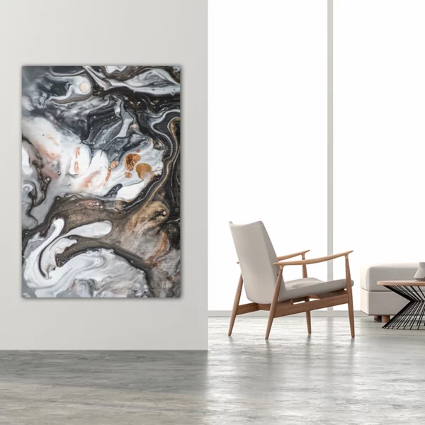 ToF Wanddecoratie natuur abstract met marmereffect