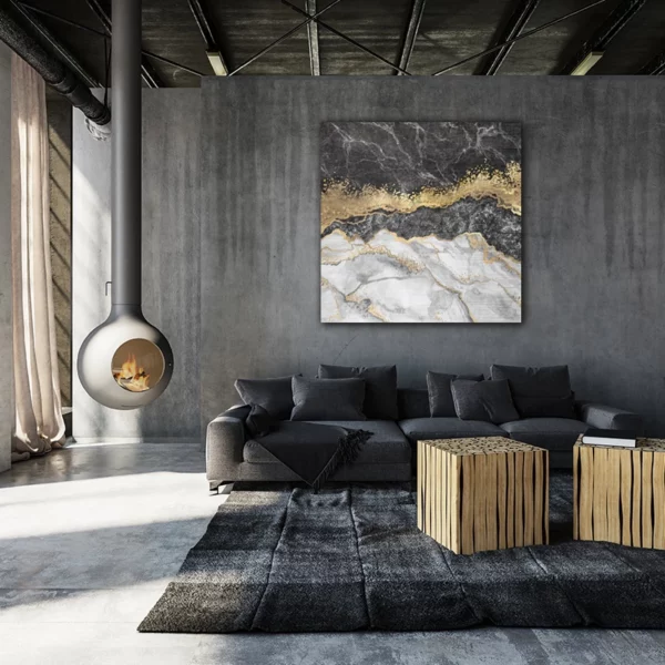 ToF Wanddecoratie natuur creatieve textuur van marmer en bladgoud