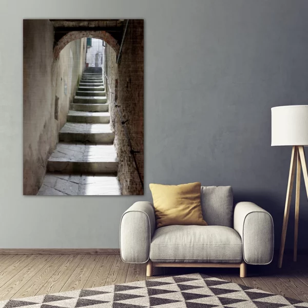 ToF Wanddecoratie steden oud steegje in Toscane