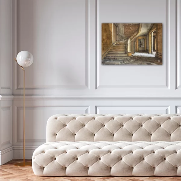 ToF Wanddecoratie oude gebouwen massieve stenen trap