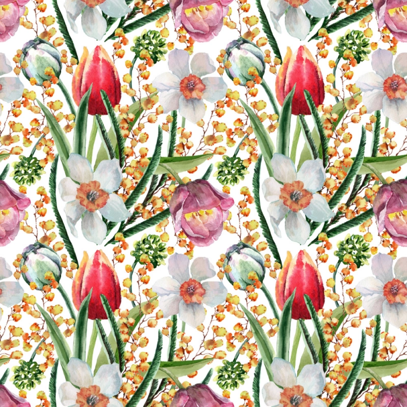 ToF Behang tulpen verschillende kleuren