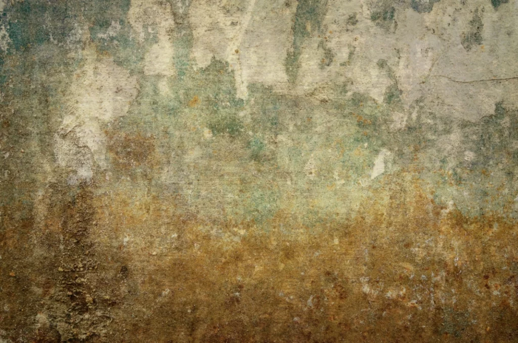 ToF Fotobehang industriële verroeste plaat met groen