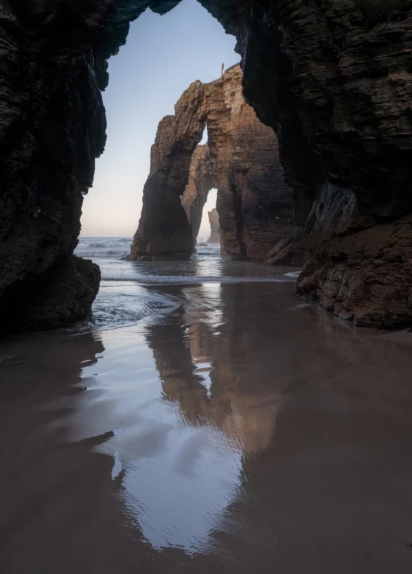 ToF Fotobehang landschap strand van de Kathedralen, Lugo, Galicië, Spanje