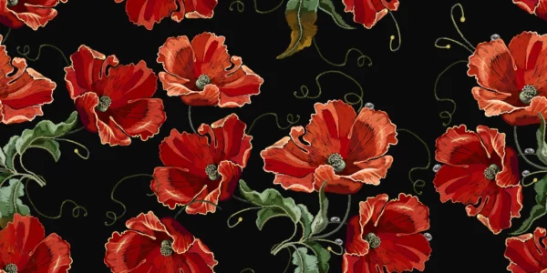 ToF Behang bloemen groot en rood