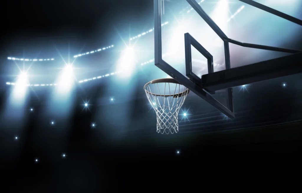 ToF behang basketbal basket close-up