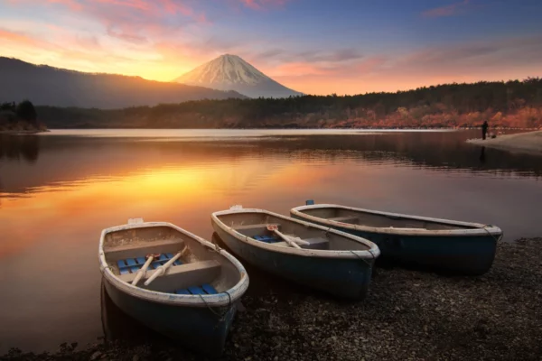 ToF Fotobehang landschap Saiko-meer, Japan