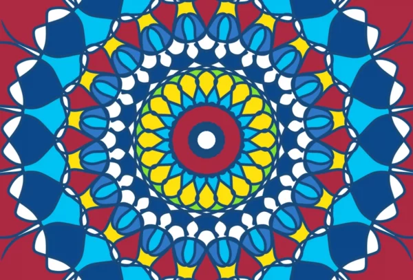 ToF Behang bohemian illustratie gekleurd patroon