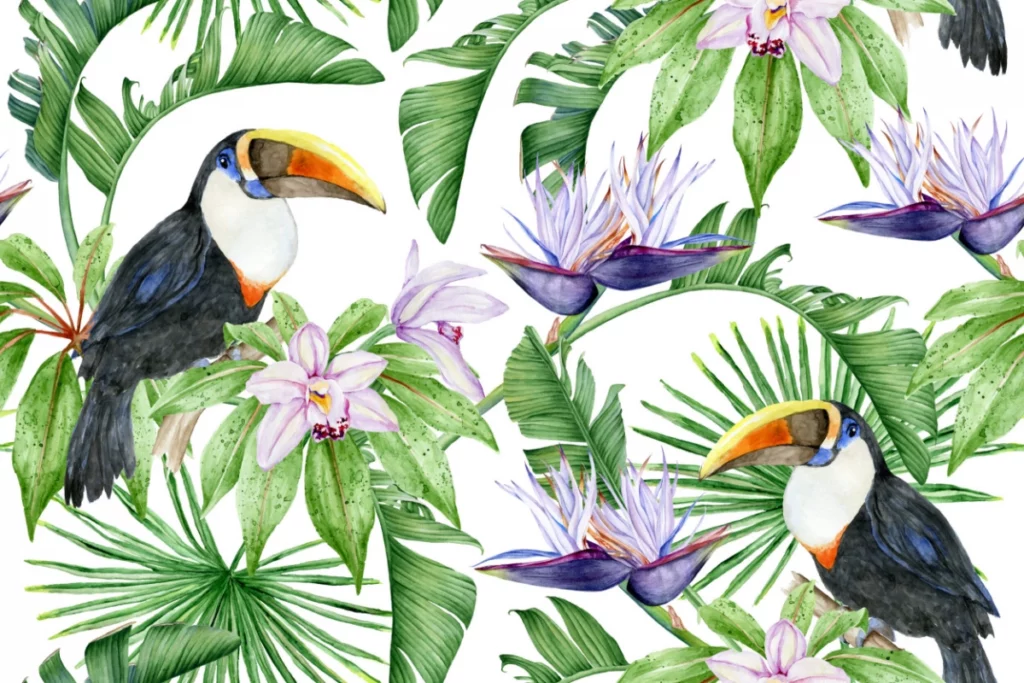 ToF Fotobehang jungle met toekans