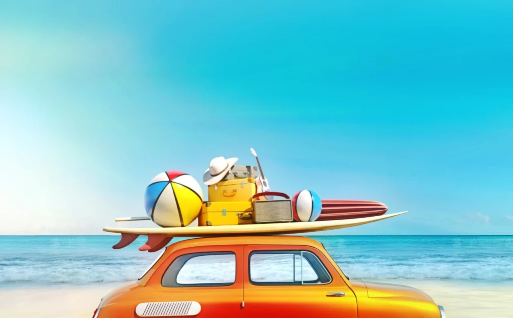ToF Behang zomer vakantie auto