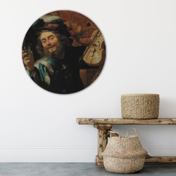 ToF Muurcirkel schilderij Een vrolijke vioolspeler, Gerard van Honthorst