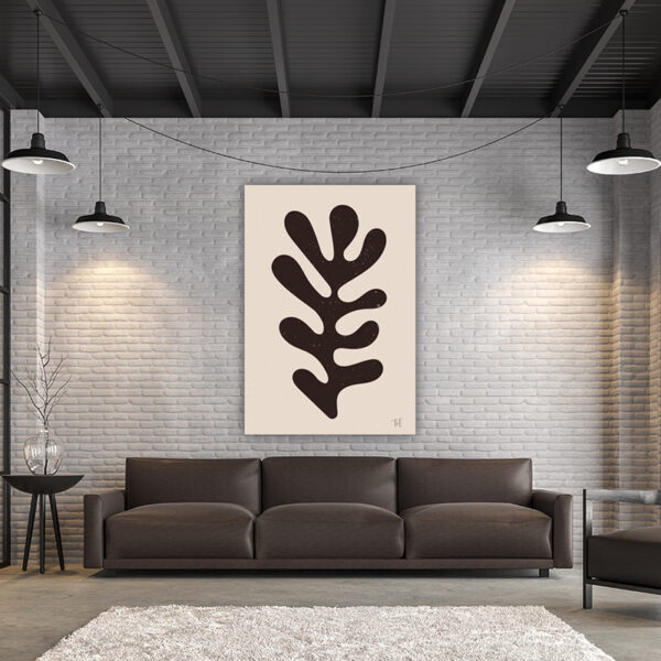 ToF Wanddecoratie abstract getekend blad