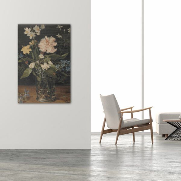 ToF Wanddecoratie schilderij Stilleven met bloemen in een glas, Jan Bruegehel (II)