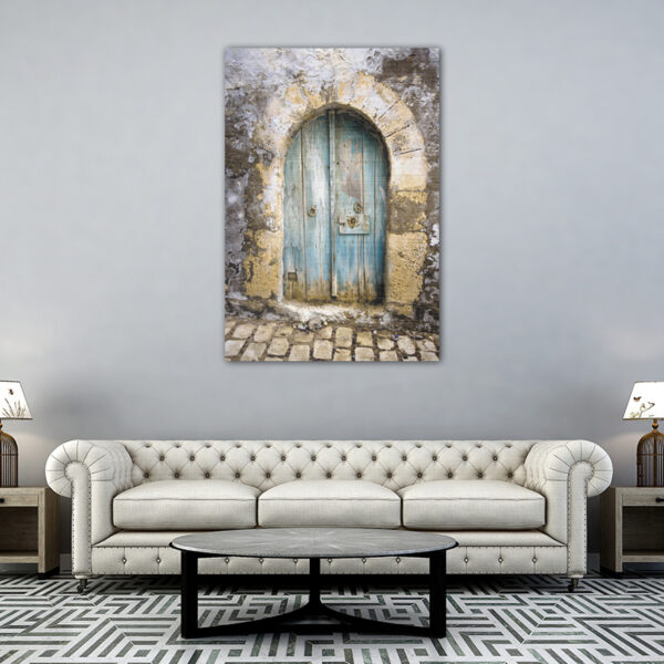 ToF Wanddecoratie steden oude deur met bogen