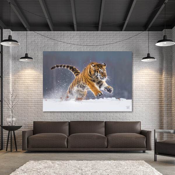 ToF Wanddecoratie tijger in de sneeuw